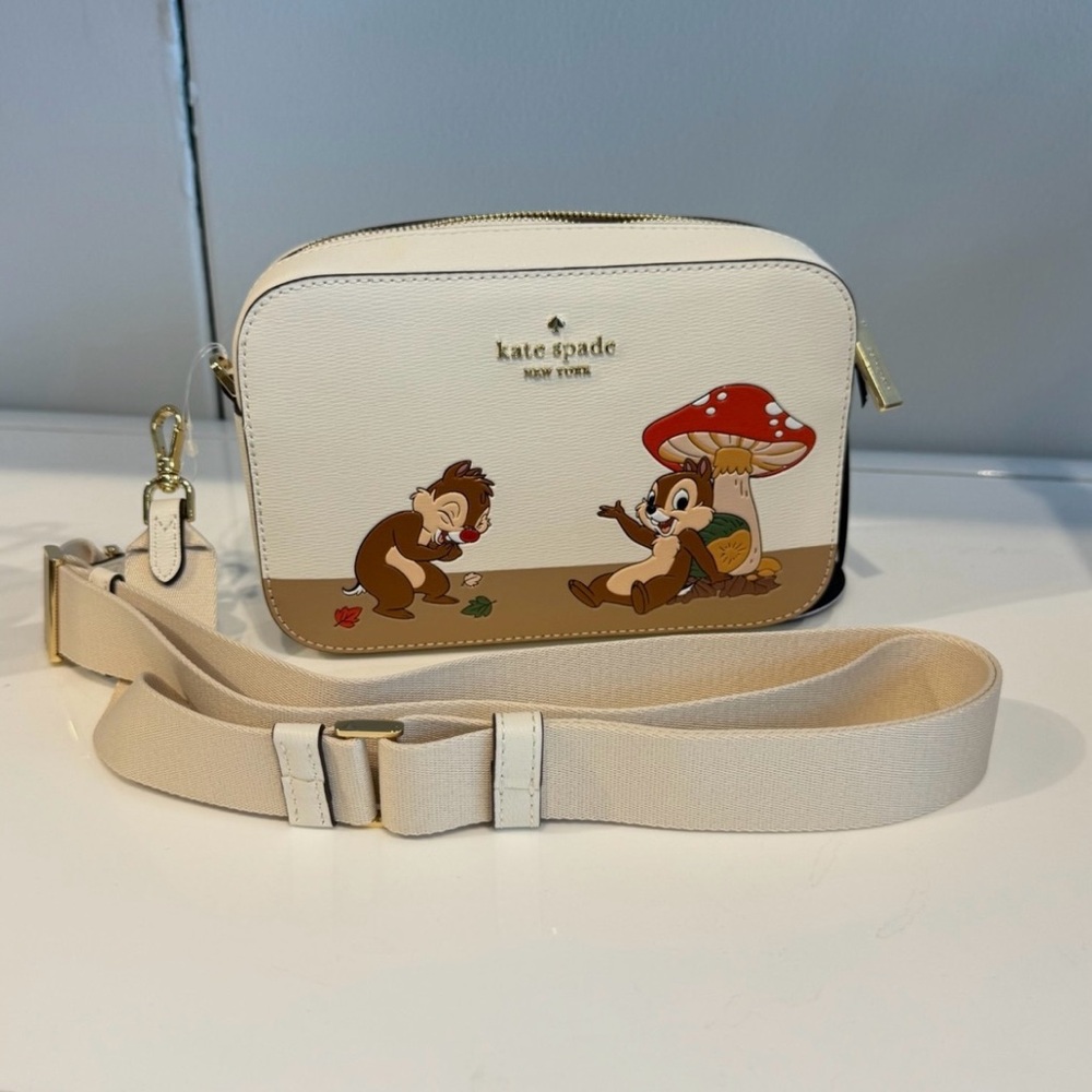 New! SOLDOUT Kate Spade x DISNEY Chip Dale Camera bag retail $329!